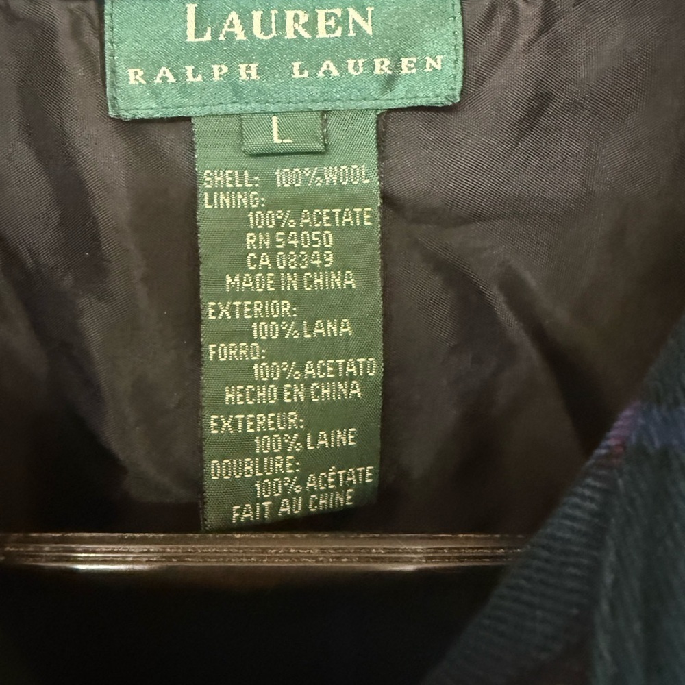 Lauren Ralph Lauren Tartan Wool Full Zip Shirt - Picture 3 of 6